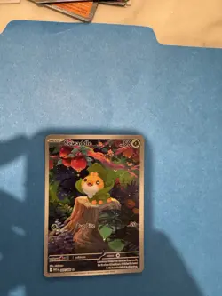 Pokemon TCG Sewaddle Card 87/86 SV White Flare Holo - Image 1