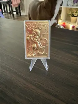 1999 Burger King Pokemon 23K Gold Plated Mewtwo Trading Card Limited Edition - Image 1