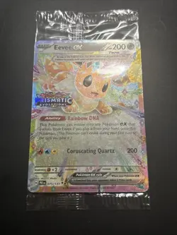 Pokemon TCG Eevee EX 075/131 Sealed Stamped Promo Card Prismatic Evolutions - Image 1
