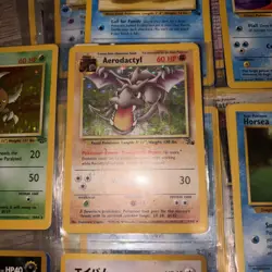 Aerodactyl Fossil 1/62 - Unlimited Holo Rare Card - Pokemon Card TCG - LP/MP - Image 1
