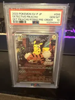 Detective Pikachu - 098/SV-P PSA 10 Promotional Cards Holo (Japanese) - Image 5