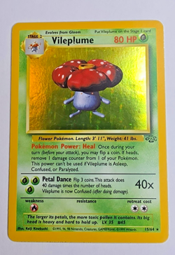 Vileplume 15/64 Jungle Holo Rare Unlimited 1999 Pokemon TCG English Card - Image 1