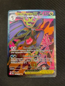 Mega Dragalge ex Full Art 104/086 Chaos Rising Pokemon Card NM - Image 1