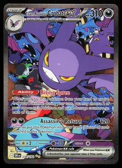 Team Rocket's Crobat ex 234/182 Holo SIR Destined Rivals Pokemon Card - Image 1