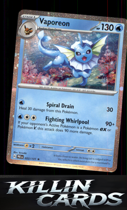 Vaporeon - 022/131 (Cosmos Holo) 022/131 Pokemon Rare Miscellaneous Cards & Prod - Image 1