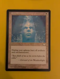 Serentiy Enchantment Old Vintage. Weatherlight Magic the Gathering Card. - Image 1