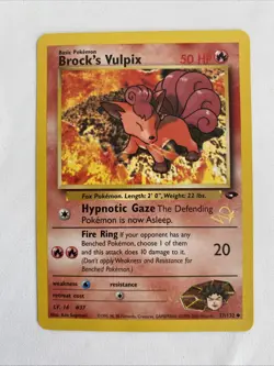 Pokemon Card Brock’s Vulpix 50 HP, 37/132. Very Good Condition. - Image 2