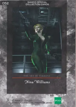 Nina Williams Art of TEKKEN 2 1998 Epoch Namco Official Collection Cards #052 - Image 2