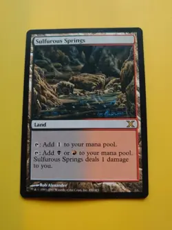 Sulfurous Springs. Tenth Edition rare land Magic the Gathering Card. - Image 2