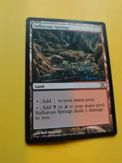 Sulfurous Springs. Tenth Edition rare land Magic the Gathering Card. - Image 3