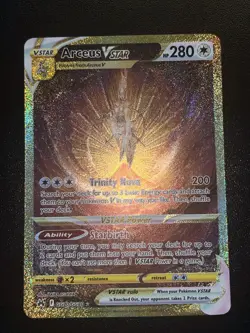 Pokemon Arceus VSTAR TCG Crown Zenith Holo Card GG70/GG70 Secret Rare NM - Image 1