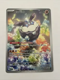 CARBINK 242/217 ILLUSTRATION RARE ASCENDED HEROES FULL ART POKEMON CARD - Image 1