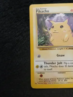 Pikachu 58/102 LP Base Set Regular Common Unlimited Pokemon TCG Card - Image 3