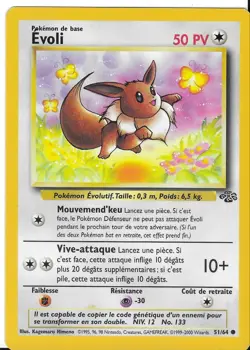 Pokemon TCG Evoli 51/64 - FRENCH Trading Card - Image 1