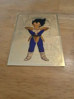1998 Dragon Ball Z Vegeta Gold Foil card - Image 3