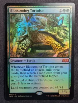 Blossoming Tortoise - Foil - Wilds of Eldraine (MTG) - Image 1