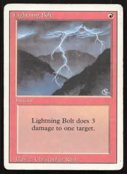 Lightning Bolt Common Revised Edition Magic: The Gathering Moderately Played - Image 1