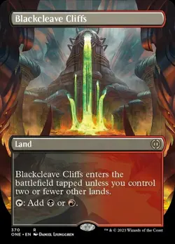 [1x] Blackcleave Cliffs - Borderless Near Mint, English Phyrexia: All Will Be On - Image 1