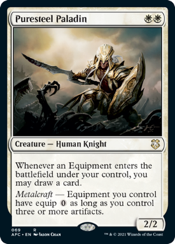 1x Near Mint, English Puresteel Paladin - Commander: Adventures in the Forgotten - Image 1