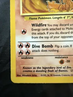 Pokemon TCG Moltres Fossil Holo Card 12/62 - Image 4