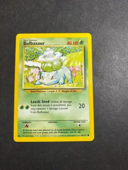 Bulbasaur 44/102 Common Base Set Unlimited Pokemon TCG RARE - Image 1