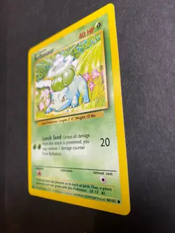 Bulbasaur 44/102 Common Base Set Unlimited Pokemon TCG RARE - Image 3