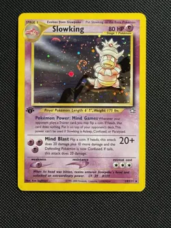 Pokemon WOTC 1999 Slowking 14/111 Neo Genesis 1st Edition Holo Rare SWIRL 🌀 - Image 1