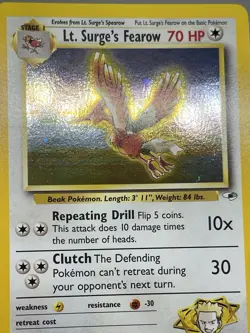 Lt. Surge's Fearow 007/132 Gym Heroes Holo | Pokemon Card | Near Mint 🌀SWIRL🌀 - Image 3