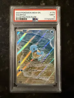 Pokemon Squirtle 170/165 Scarlet & Violet 151 Illustration Rare PSA 9 - Image 1