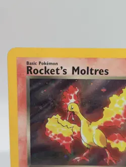 1st Edition Rocket's Moltres 12/132 Gym Heroes 2000 Holo Rare WOTC Pokemon SWIRL - Image 3