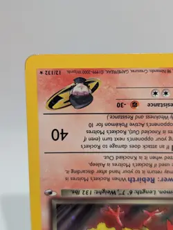 1st Edition Rocket's Moltres 12/132 Gym Heroes 2000 Holo Rare WOTC Pokemon SWIRL - Image 5