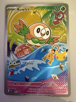 Rowlet 043 Holo Promo ME: Mega Evolution Promo Pokemon Near Mint - Image 1
