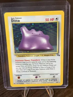 Wizards of the Coast Pokemon TCG Ditto 3/62 Fossil Holo Rare Unlimited 1999 - Image 1