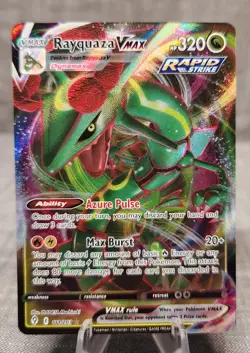 Pokemon TCG Rayquaza VMAX 111/203 SWSH07: Evolving Skies Holo Nice ! - Image 1