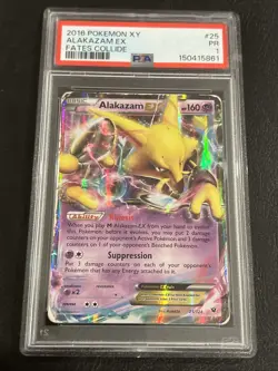 Pokemon XY Fates Collide Alakazam EX 25/124 PSA 1 POOR - Image 1