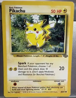 Pokemon Pikachu 60/64 Jungle 1999 Common Unlimited English Moderately Played - Image 1