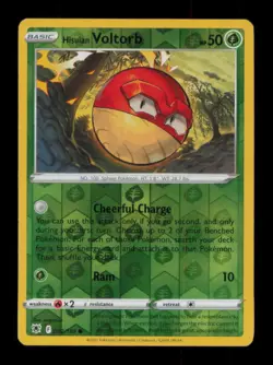 REVERSE HOLO HISUIAN VOLTORB COMMON 002/189 LP POKEMON - Image 1