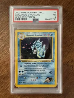 Pokemon Gym Challenge Giovanni's Gyarados 5/132 1st Edition Holo NM Rare PSA 7 - Image 1