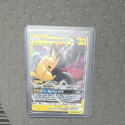 Pikachu & Zekrom GX TAG TEAM Ultra Rare Holo 33/181 Sm-Team Up 240 HP Pokemon - Image 1