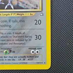 The Pokemon Company Skarmory 13/111 Neo Genesis Holo Rare Basic 60HP 2000 - Image 4