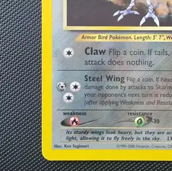 The Pokemon Company Skarmory 13/111 Neo Genesis Holo Rare Basic 60HP 2000 - Image 5