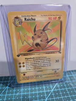 Pokemon TCG WOTC Raichu Fossil 29/62 1st Edition Rare 90HP ENG 1999 - Image 1