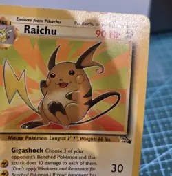 Pokemon TCG WOTC Raichu Fossil 29/62 1st Edition Rare 90HP ENG 1999 - Image 4