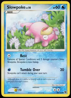 Slowpoke 82/106 Common Great Encounters Pokemon Moderately Played - Image 1
