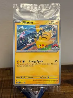 Pikachu SVP EN 190 - 2024 World Championships Sealed Stamped Promo Pokemon - Image 1