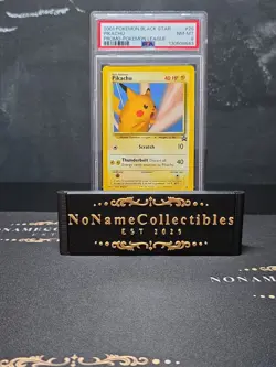 2001 POKEMON PROMO BLACK STAR POKEMON LEAGUE #26 PIKACHU PSA 8 - Image 1