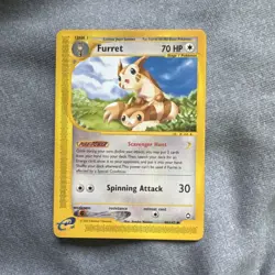 Pokemon Furret 48/147 Aquapolis Uncommon 70 HP Stage 1 TCG 2002 light Play! - Image 1