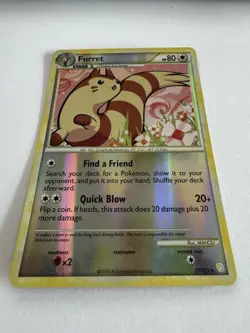 Pokemon Furret 21/123 - HeartGold & SoulSilver - Rare Reverse Holo - LP/NM - Image 2