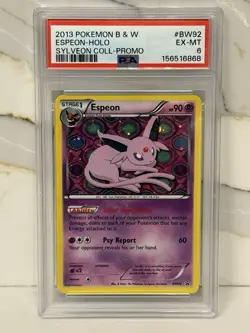 2013 POKEMON BW BLACK STAR PROMO ESPEON #BW92 HOLO PSA 6 - Image 1