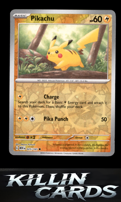 Pikachu - 025/165 (Reverse Cosmos Holo) (Costco Exclusive) 025/165 Pokemon Commo - Image 1